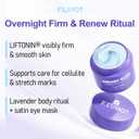 Dreamy Glow Overnight Toning Whip Cream LIFTONIN Anti-Cellulite & Get Body Firming Cream with Satin Eye Mask, Smooths Belly, Thighs & Booty 3.38 fl oz