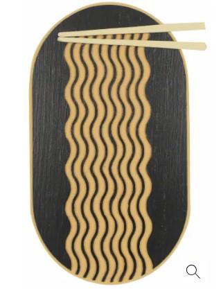 DI CA 8x14 NOODLES & CHOPSTK WOOD PLQ