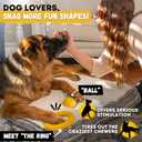 Indestructible Dog Ball - Lifetime Replacement - Durable Dog Toy for Aggressive Chewers - Safe, Non-Toxic Natural Rubber - Chew, Tug & Fetch - Tough, Heavy Duty Chew Toy - 4 (Softball Size)