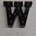 Light Up Black Alphabet Marquee Letters Sign LED Marquee Number Lights Sign for Night Light Home Bar Christmas Lamp Birthday Party Wedding Decoration W