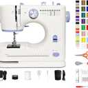 Sewing Machine for Beginners with 42 Pcs Sewing Kit, Sewing machine with 12 Built-in Stitches, High-Low Speeds Small Sewing machine LED lights