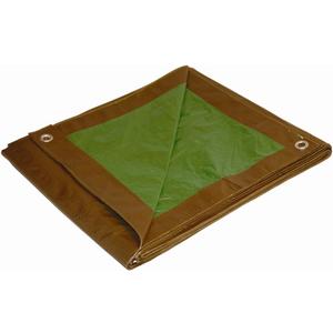 Dry Top 10068 Medium Duty Tarp, 6x8 Feet, Brown/Green