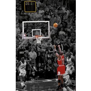 Michael Jordan - The Shot Wall Poster, 34L" x 22.4W", Unframed Version