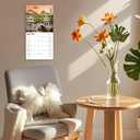 2 x 2025-2026 Wall Calendar Exotic Destination Planner Calendar, Hangable Monthly Wall Calendar with Large Blocks for Organizing & Planning, Academic Schedule, Home, Office & family, Thick & Sturdy Paper (12"x24" Open)