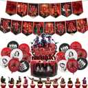 Stranger TV Birthday Party Decorations, Movie Theme Party Supplies Set Including Balloons, Banner, Cake topper for Boys & Girls Theme Party