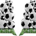 2 Pcs Extra-Large Standing Football Party Balloons, Soccer BalloonsRugby Party BalloonsPerfect for Birthdays, Tailgate Parties, Game Day Celebrations, and Sports Events Decorations (Soccer)