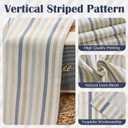 jinchan Colorful Striped Linen Double Layer Valance Pinstripe Rustic Cafe for Living Room Bathroom Light Filtering Drapes for Small Window Farmhouse Valance Rod Pocket 1 Panel 18 Inch Multi Blue