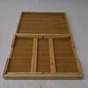 2 Pack Bamboo Bed Tray Table with Folding Legs,Breakfast Trays,Serving Tray for Food and Snack,Laptop Trays for Working(Natural) (2 PC, Natural)