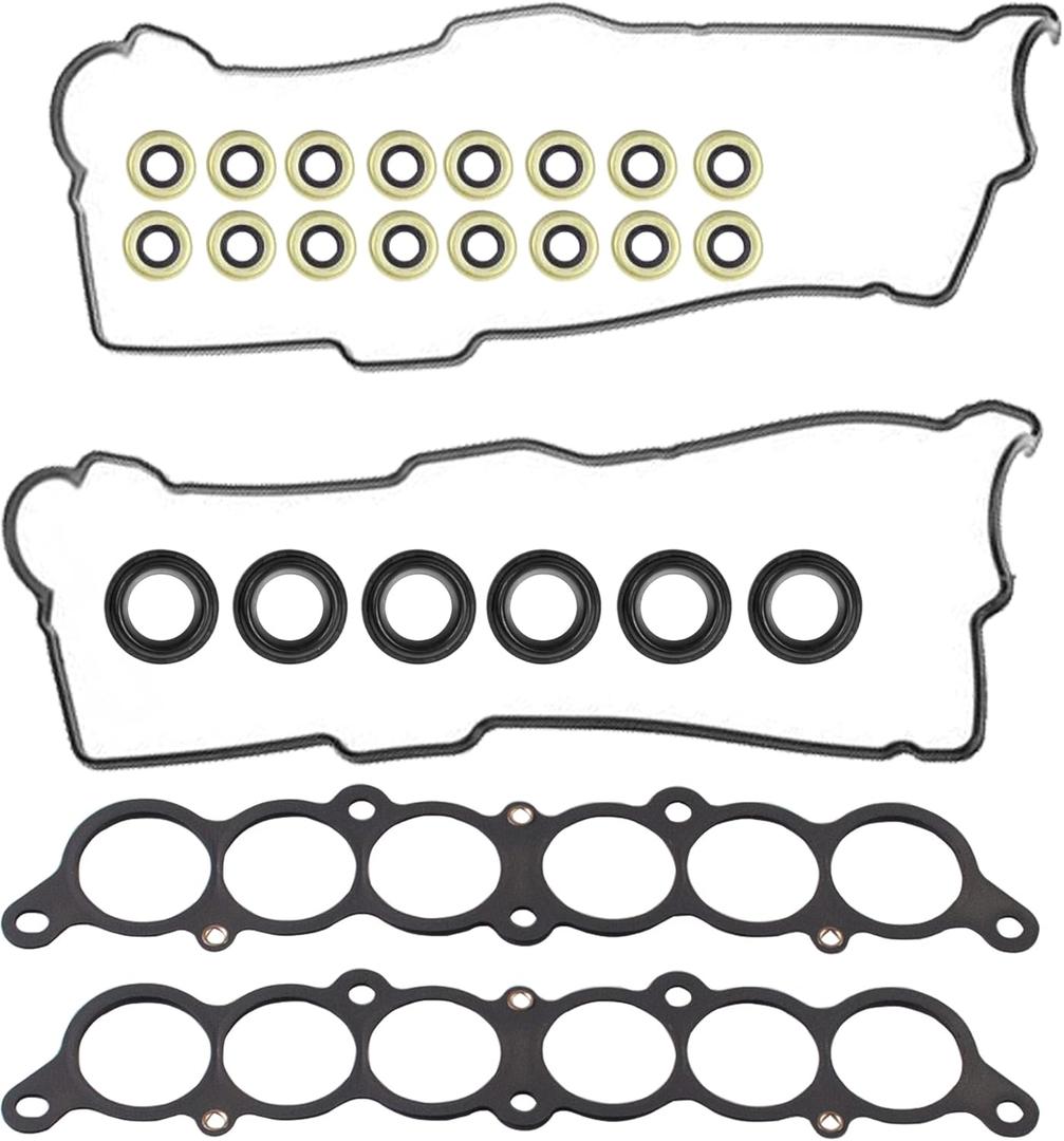 Engine Cylinder Valve Cover Gasket Set VC203 VS50422R MS 95899 Compatible with Toyota 4Runner 3.4L 1996-2002 T100 3.4L 1995-1998 Tacoma 3.4L 1995-2004 Tundra 3.4L 2000-2004