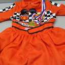 Race Car Driver Costume for Girls Racing Outfit for Toddler Racer Dress Up (5-6 Years, Red)