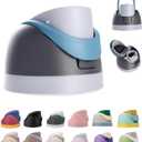 Replacement Lid for Owala FreeSip Water Bottle, Replacement Parts Compatible with Owala Freesip 16 oz 24 oz 32 oz 40 oz, Leakproof Straw Cap with Carry Loop (Grey&Blue)