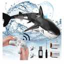 Bennol 2.4Ghz Remote Control Shark Toys for Boys Kids, 1:18 Scale High Simulation Shark for Pool, Electric RC Sharks Fish Toys with Light & Spray Water Function for 4 5 6 7 8 9 Year olds Kid Boys