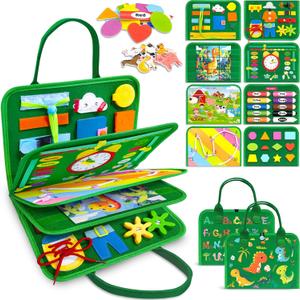 Gojmzo Busy Board Montessori Toys for Toddler Year Old Boy Girl Birthday Gifts, Busy Book Sensory Toys for Toddlers, Learning Educational Toddler Travel Activities