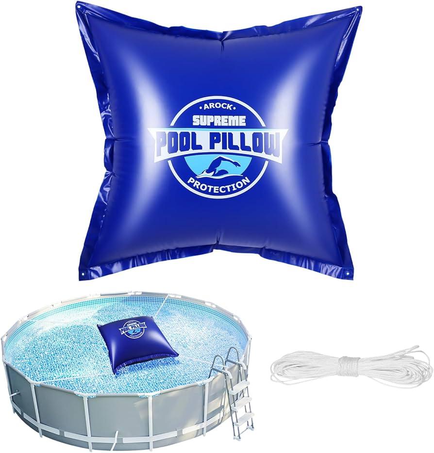 Arock 4' X 4' Pool Air Pillow for Above Ground Swimming Pool, Cold-Resistant Ice Equalizer, Winterizing Winter Closing Pillows, Ultra Thick & Super Durable Pool Cover Pillow - Rope Included 2 Pack