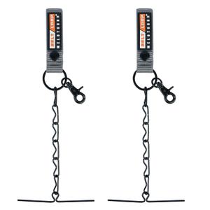 MELOTOUGH Tape Thong for Tool Belt Waist Electrical Tape Strap Chain with Keyring and trigger snap hook for Belt (Grey Color, 2)