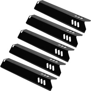 Unicook Grill Burner Covers 15L x 3.8W, Compatible with Dyna-Glo DGF510SSP, DGF493BNP, Heavy Duty Grill Heat Plates, Porcelain Heat Shields, BBQ Replacement Parts,5 Pack