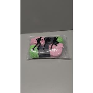 Women's Short Athletic Socks - 6 Pairs Hiking Marathon Socks, Breathable, Non-Slip, Comfortable, Running, Marathon (Green and Pink, Medium)