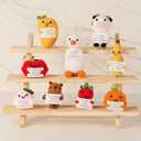 Emotional Support Plush, Emotional Support Crochet Animals, Positive Plush, Positive Crochet Animals, Emotional Support Crochet, Emotional Support Coworker (Pack of 9)