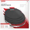 Evans Soundoff Drum Mute Pads - Full Box Drum Pad Set - Drum Mutes Pack - 4 Tom/Snares - Great for Silencing Drum Kits to Practice - Standard Box Set - 4-Pack