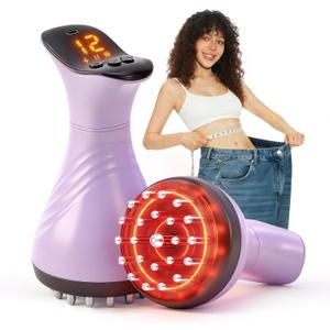 Lymphatic Drainage Massager for Legs & Body  Handheld Body Massager to Reduce Swelling, Improve Circulation & Smooth the Look of Cellulite (Purple)