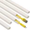 ZhiYo 85in Cord Covers for Wires on Wall, 1 Mini Cord Hider Wall, Self-Adhesive Wire Covers for Cords, Paintable TV Cable Hider Cable Management Kit, 6X L14.2in, W0.46in H0.3in, CMR05 Beige