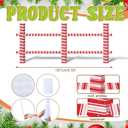 6.5 Feet Christmas Candy Cane Fence Cardboard Stand-up Cutout Life-Size Christmas & Western Party Decoration Cardboard Backdrop Photo Props for Xmas Theme Party Supply Cowboy Cowgirl Decor