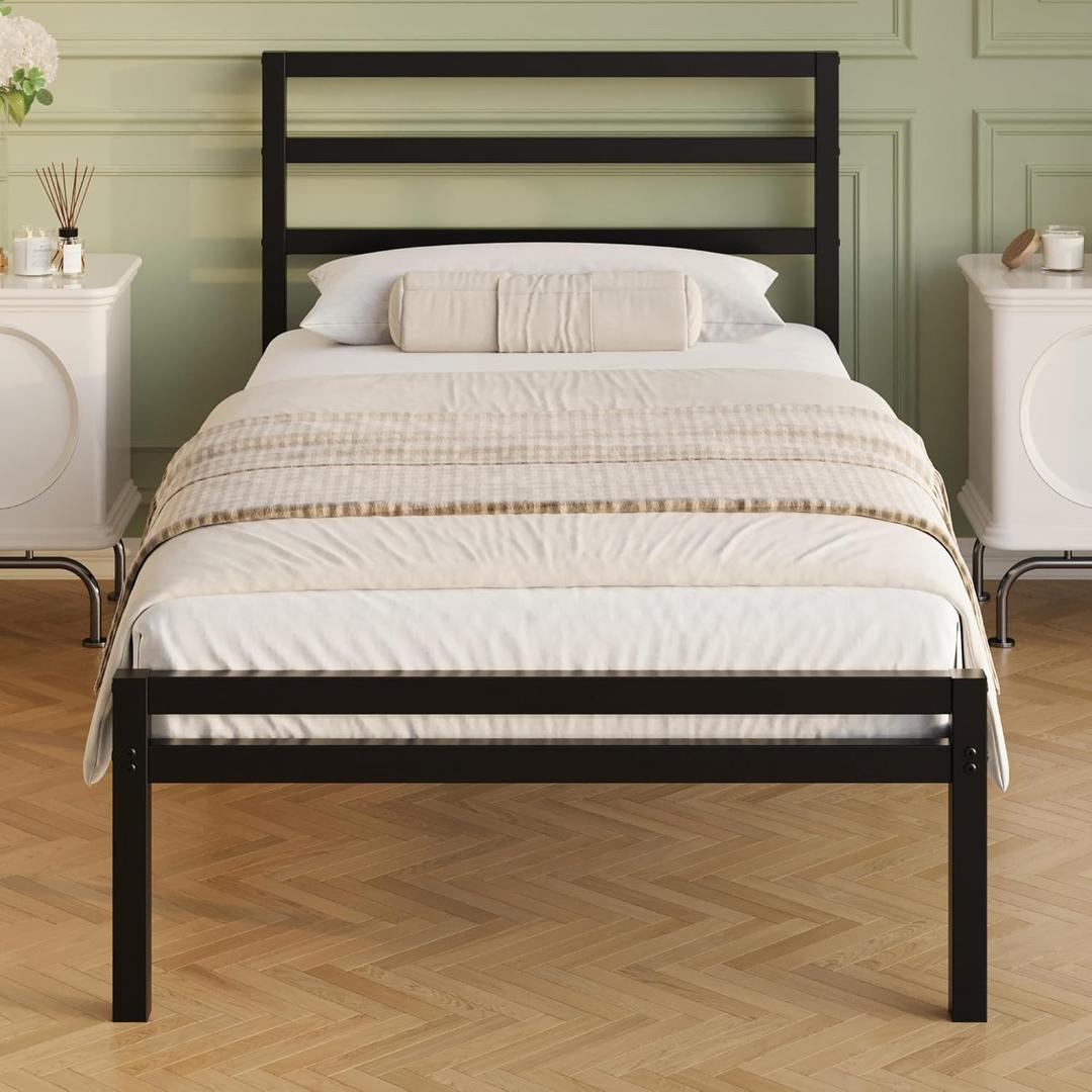 Twin Bed Black Frame