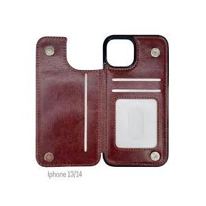 Flip Leather Wallet Case Card Holder, Protective Phone Flip Case for Iphone 15