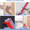 Peel and Stick Shower Door Draft Stopper, T-Shaped Silicone Weather Stripping, Double Sided Self-Adhesive Seal Strip for Gaps (Clear, 40ft x 1.97in)