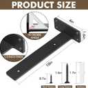6 Pack Heavy Duty Shelf Brackets 10 inch, Floating Shelf Brackets(1/5-Thick) Hidden & Decorative