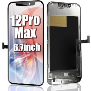 EFAITHFIX for iPhone 12 PRO MAX Screen Replacement 6.7 Inch 3D Touch LCD Screen Display Full HD Digitizer Frame Assembly Compatible with Model A2342,A2410,A2412,A2411, Waterproof Adhesive (No Tools)