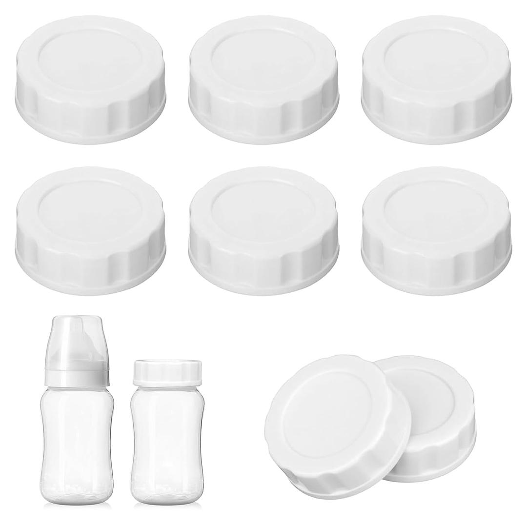 6pcs Baby Bottle Caps Compatible with Evenflo Wide Neck Baby Bottle, Travel and Storage Bottle Lids Replacement, Soft & Safe Bottle Lid