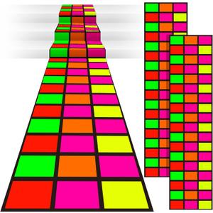 Mixweer 3 Pcs 118 x 39 Inch Disposable Neon Dance Floor 80s 90s Party Decorations DIY Plastic Dance Floor Neon Carpet Runner for Outdoor Birthday Party Supplies Wedding Favors