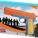 Classic Toy Gun Soft Bullet Blaster Pistol Removable Magazine, Fun Slide Action, 20 Soft Bullets, Safety Orange, Kids Roleplay Ages 6+