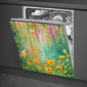 3 x HOMETITUTE Dishwasher Magnet Cover 23x26 Inch Cascading Wisteria Pattern