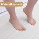 Buganda Memory Foam Bathroom Rug Mat 44x24, Extra Soft and Absorbent Bath Mats, Non-Slip and Machine Washable Bath Rugs for Bathroom Floor,Tub and Shower, Ivory