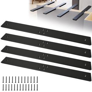 20 Inch Flat Countertop Support Brackets, 1/4'' Thick x 2.5'' W Hidden Island Countertop Bracket for Outdoor Kitchen Island Bar Quartz Wood Concrete Granite, 25 Screws Included, 4 Pack