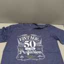 50th Birthday Shirt for Men Born in 1975 Gifts T Shirt for Him Vintage Aged to Perfection Tee Tops (Medium, Darkblue)