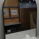 BEAUTYPEAK 26"x38" Arch Bathroom Mirror, Wall Mounted Vanity Metal Frame Mirror for Bedroom, Entryway, Living Room, Black