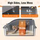 2PACK XL Stainless Steel Litter Box, Dark Grey