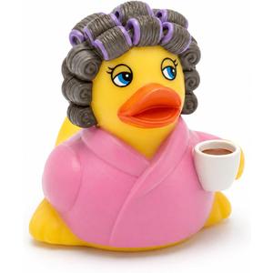 3" Coffee Lover Rubber Duck [Floats Upright] Funny Coffee Gift for Women & Men | Sealed No Hole | Jeep Ducks, Desk Decor, Baby Safe Bathub Bath Toy | Lead-Free Vinyl Rubber Ducky
