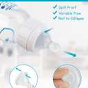 Silicone Nipple for Dr. Browns Natural Flow Level 2 Narrow Baby Bottle, Medium Flow, 3m+, 6 Count