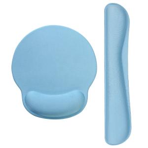 AORTDES Ergonomic Keyboard Mouse Pad Wrist Rest Support Set for Laptop/Computer/Desktop,Memory Foam Hand Rest Wrist Cushion for Gaming/Office,Lightweight Comfortable & Pain Relief (Blue)