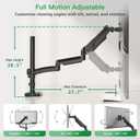 MOUNT PRO Single Long Monitor Arm, 13 to 32 inch Computer Monitor Desk Mount, Extra Long Adjustable Screen Stand, Tall Display Mount with Tilt, Swivel, Rotation, Hold up to 19.8lbs, VESA 75/100mm