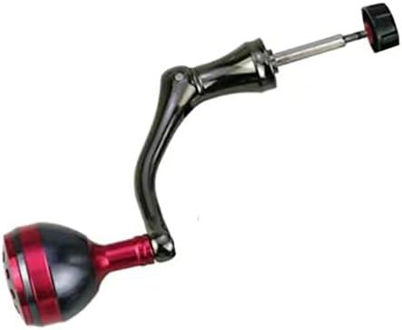 TEQIN Fishing Spinning Reel Lightweight Metal Single Rocker Arm, Replacement Power Handle Grip, DIY Modification - Red, Large