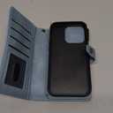 TwoHead Designed for iPhone 14 Pro Wallet Case with Card Holder Detachable Magnetic Phone Case PU Leather Wallet Phone Case Case Wallet for Women/Men with Wrist Strap(Blue)