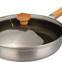 10 inch Titanium Nonstick Frying Pan – Honeycomb Surface with Red Heat Indicator, Scratch Resistant Skillet, Induction Compatible, PFOA-Free Cookware