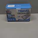 15 Packs Vacuum Bags for Travel with Rechargeable Pump, 3 Sizes Vacuum Seal Bags for Clothing, Compression Vacuum Travel Bags for Luggage, Vacuum Packing Bags for Closet Organization