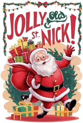 Family Jolly St Nick Vibrant Quote Wall Decal Decoration Christmas Décor Christmas Balls Design Holly Berry Leaves Holiday Gift Lasts Years and Easily Removable - Size: 28 in(W) x 40 in(H)