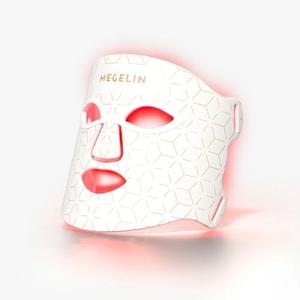 MEGELIN 7 Colors Led Light Therapy Facial Mask, Face Light Therapy Mask for Face, Reduce Wrinkles Smooth Skin, Infrared Light Skin Rejuvenation (White)